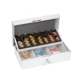 Steel cartridge - 703 ST, light grey with upholstery, 7 single coin containers and 3 banknote fans-BP4245-507.03