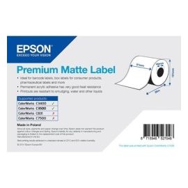 Epson Rollo de etiquetas, Papel normal, ink jet papel mate, 76x110mm-TMC34EM-76x110