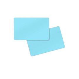 Tarjeta de PVC doble cara azul claro 86 x 54 x 0.76 mm (500 piezas)-403027