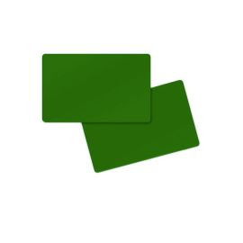 Tarjeta de PVC ambos lados verde mate 86 x 54 x 0.76 mm (500 piezas)
