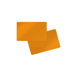Tarjeta PVC doble cara naranja 86 x 54 x 0.76 mm (500 piezas)