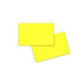 PVC tarjeta doble cara amarilla mate 86 x 54 x 0.76 mm (500 piezas)