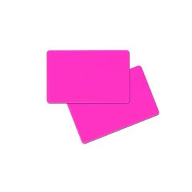 Tarjeta de PVC doble cara Rosa neón 86 x 54 x 0.76 mm (500 piezas)