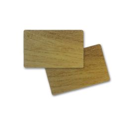 Tarjeta PVC, aspecto madera en ambos lados 86 x 54 x 0.76 mm (500 piezas)